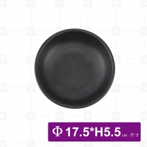 【HS】JA511 陶面螺紋圓缽 黑色 (6入/盒)