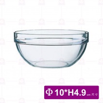 【法國Arcoroc】10cm玻璃 金鋼碗 Φ10xH4.9cmcm