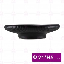 黑珍珠8.25吋咖網高台盤 Φ21x5cm