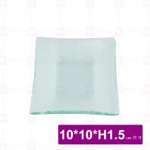 KYT-1010E-T 窯燒京都方皿 10xH1.5cm