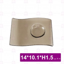 KYT-1014R-C 窯燒海浪長方皿-咖 14x10.1xH1.5cm
