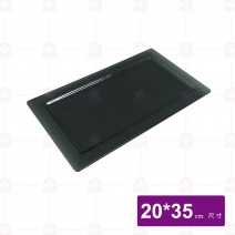 窯燒玻璃簡約長方盤-黑色 KYT-2035-I-BK