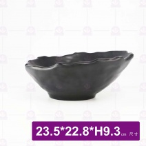 【HS】JA507陶面9吋荷葉斜口碗(6入/盒)