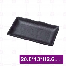 【HS】JA522 陶面雅典燒物盤-黑色(12入/盒)