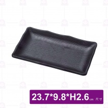 【HS】JA523陶面雅典燒物盤-黑色(12入/盒)