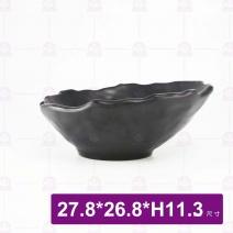 【HS】JA508陶面11吋荷葉斜口碗(6入/盒)