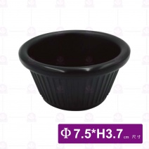 【HS】JA812 陶面點心杯-黑色(12入/盒)