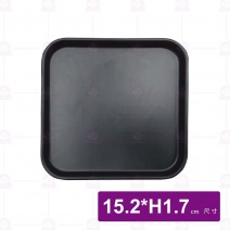 【HS】JA542陶面四方盤-黑(12入/盒)