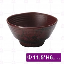 【HS】JA150陶面飯丼-核桃木(24入/盒)