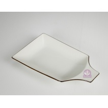 日 7吋長貝皿 咖啡邊 18x10.8cm