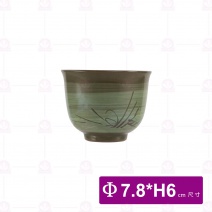 日 高茶杯 綠彩