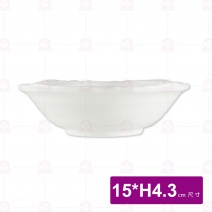 日 5.5吋方淺井 白炫彩(109-4) 15xH4.3cm