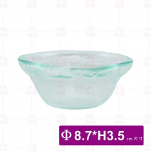 FL-0537-2-T 窯燒浪邊圓缽 8.7xH3.5cm