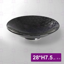 大拉麵碗天目球花 28x7.5cm