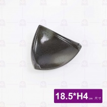 天目雲彩高腳三角缽7吋 18.5xH4cm