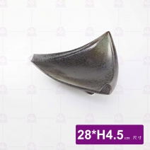 天目雲彩高腳三角缽12吋  28xH4.5cm