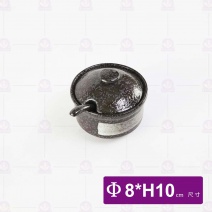 時來佐料罐附蓋 Φ8xH10cm