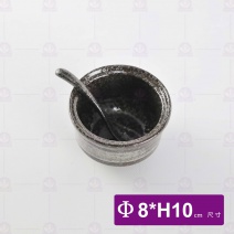 時來佐料罐附蓋 Φ8xH10cm