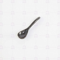 天目雲彩方型蓋盅附匙  5x5cm