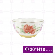 【大同磁器】紅蝴蝶蘭餐具組-17件組