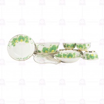 【大同磁器】綠蝴蝶蘭餐具組-17件組 