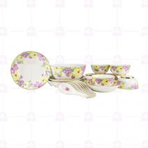 【大同磁器】新百花香餐具組-17件組