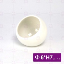 C斜口小圓缽-白 Φ6
