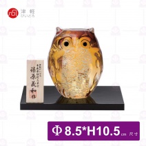 【日本津輕】手作金色貓頭鷹