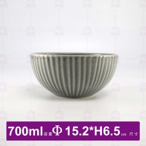 6吋 碗-琉璃灰