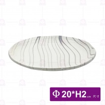 水墨-7.8吋 布紋平盤