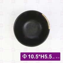 黑鋦瓷櫻花之戀-4吋小腳碗