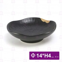 黑鋦瓷櫻花之戀-5.5吋湯盤(深)