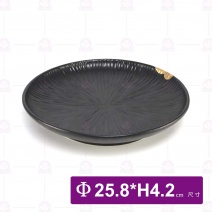 黑鋦瓷櫻花之戀-10吋湯盤(淺)
