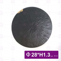 黑鋦瓷櫻花之戀-11吋圓型平板