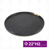 黑鋦瓷櫻花之戀-8.5吋平底盤(廳盤)