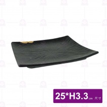 黑鋦瓷櫻花之戀-10吋正方翹角盤