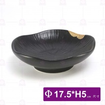 黑鋦瓷櫻花之戀-6.8吋湯盤(深)
