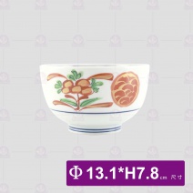 【日本】5吋深井 赤繪