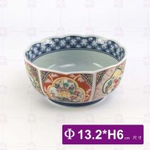 【日本】5吋花邊缽 錦花