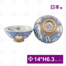 【日本】碗毛料-福兔-Φ14xH6.3cm