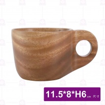 桃木杯(單圓把手)-Φ8cm