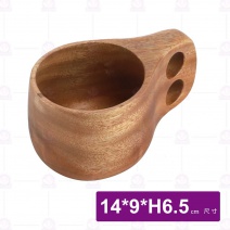 桃木杯(雙孔把手)-Φ9cm