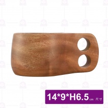 桃木杯(雙孔把手)-Φ9cm