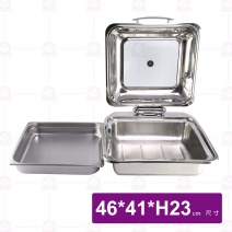 2/3帶框玻璃蓋方型餐爐(內盆 304)-電磁爐專用