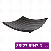 金沙1332高腳菱形盤-35x27.5xH7.3cm