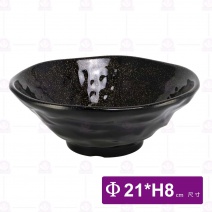 金沙B9岩紋拉麵碗-Φ21xH8cm