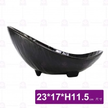 金沙B12石紋斜邊碗-23x17xH11.5cm