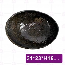 金沙B13石紋斜邊碗-31x23xH16cm