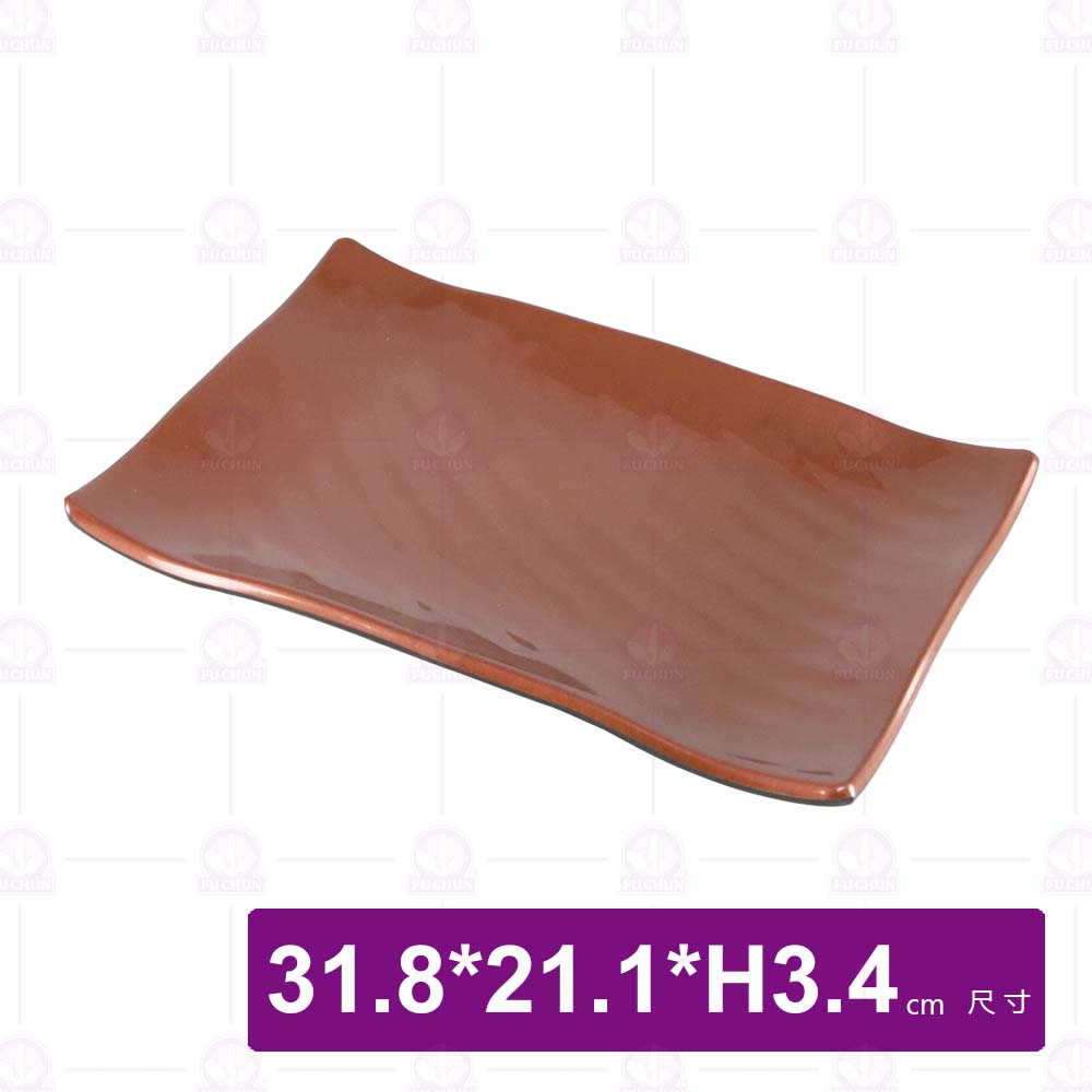 九谷1225禾風長方盤-31.8x21.1xH3.4cm