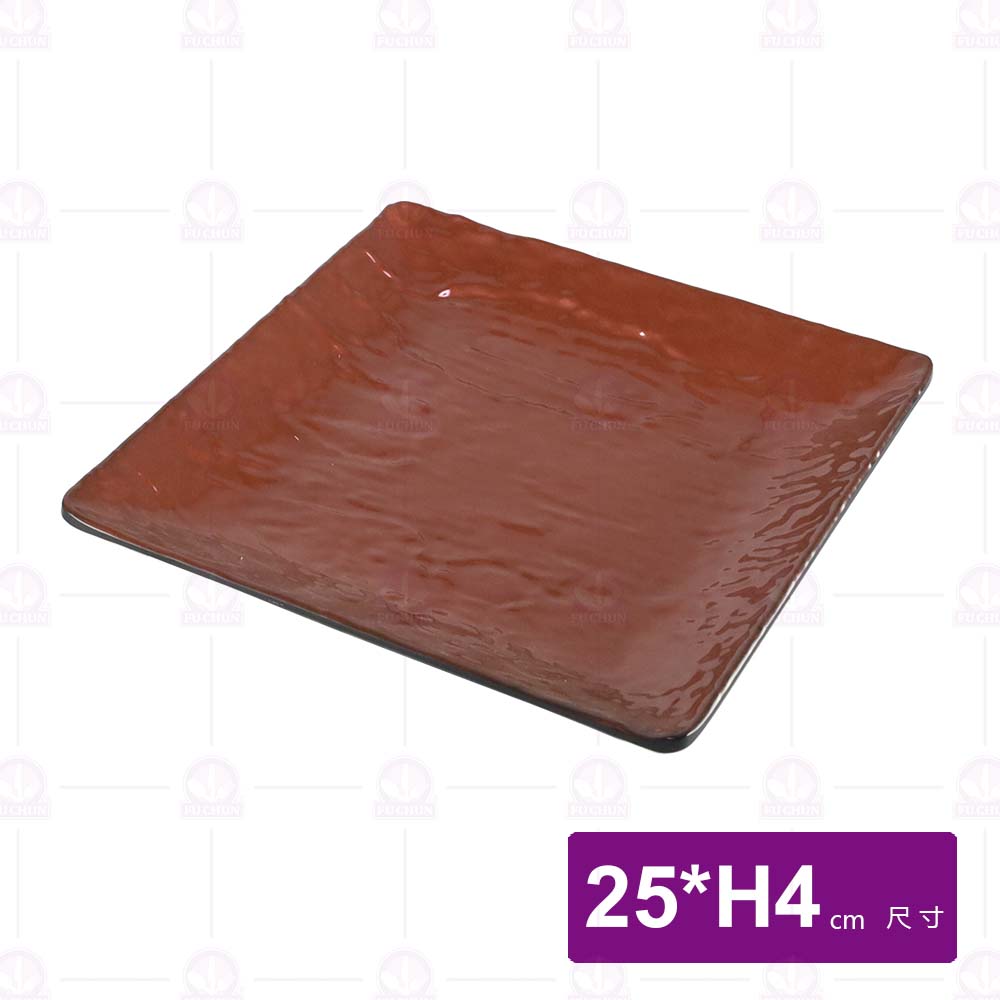 九谷A7岩紋方形盤-25xH4cm